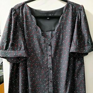 Deloris Scallop Neckline Blouse